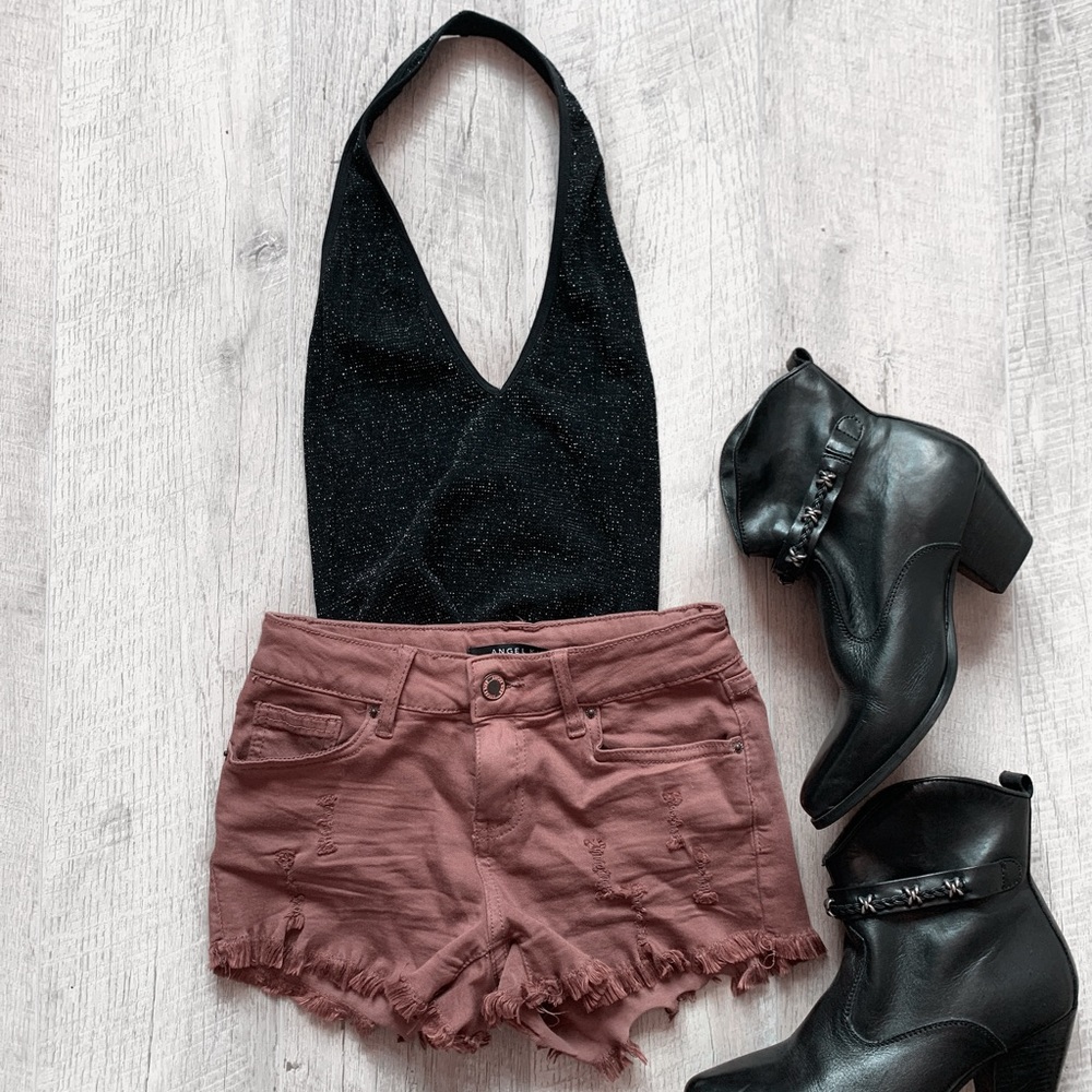 Angel Kiss distressed jean shorts